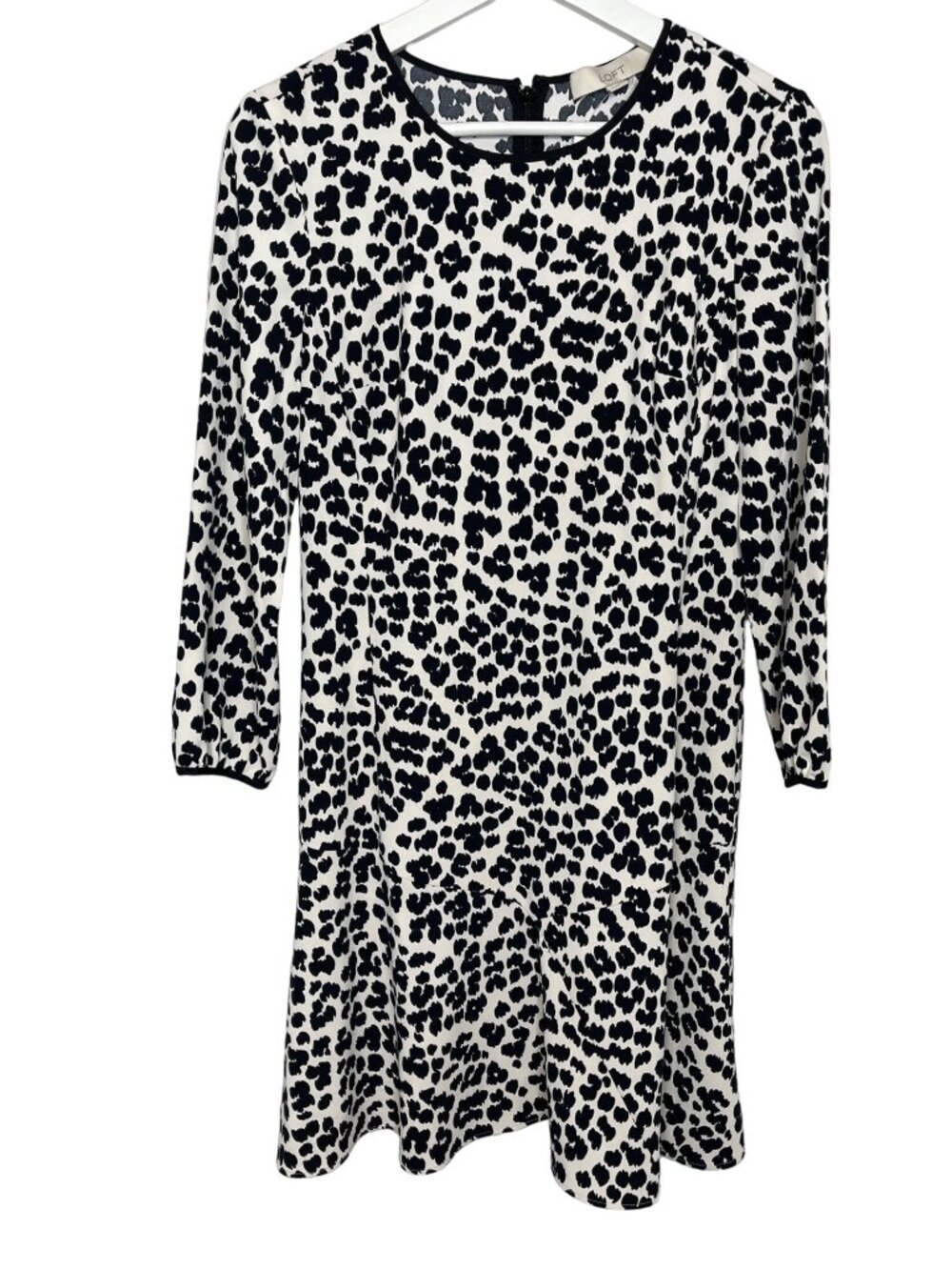 LOFT Womens Dress 2 Leopard Print Puff Sleeve Mini Mob Wife Party